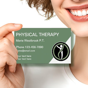 Cartes de visite modernes de thérapie physique nou