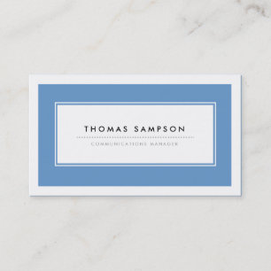 Cartes de visite modernes de typographie - bleu
