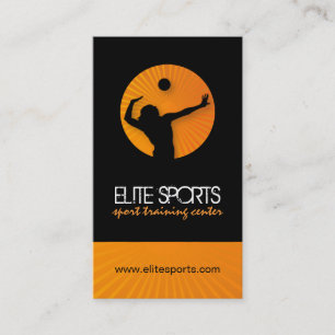 Cartes de visite modernes de volleyball