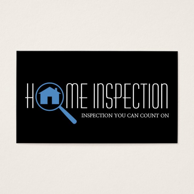 Cartes de visite modernes d'inspection à domicile (Devant)
