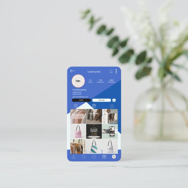 Cartes de visite modernes du code QR | Connexion (Debout devant)