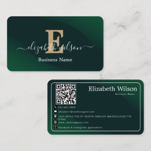 Cartes de visite modernes élégantes avec QR code e