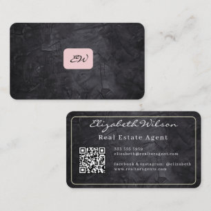 Cartes de visite modernes élégantes avec QR code e