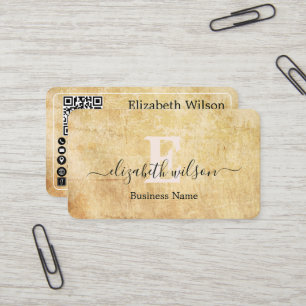 Cartes de visite modernes élégantes avec QR code e