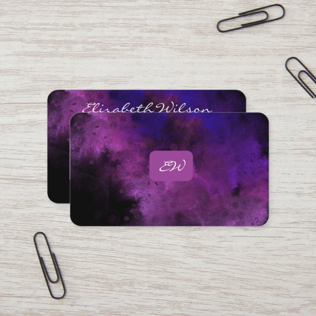 Cartes de visite modernes élégantes avec QR code p (Devant/Arrière en situation)