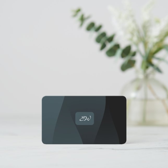 Cartes de visite modernes élégantes avec QR code p (Debout devant)