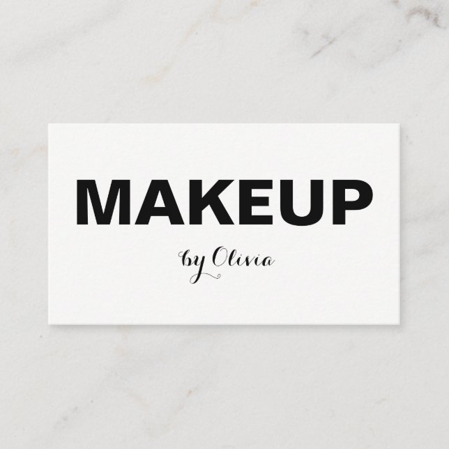 Cartes de visite modernes élégants de maquilleur (Devant)