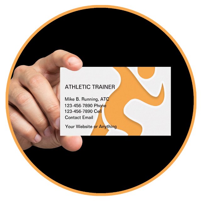 Cartes de visite modernes et cool pour entraîneur  (Créateur téléchargé)
