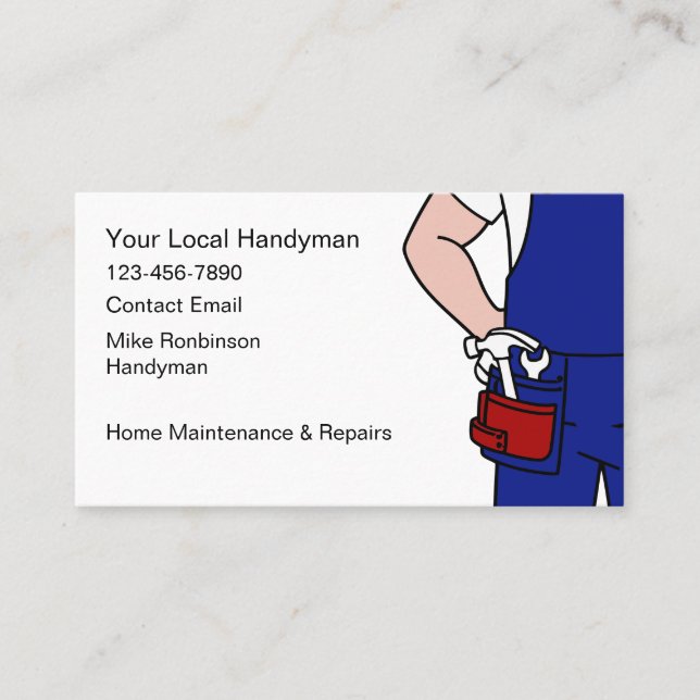 Cartes de visite modernes et simples pour homme à  (Devant)