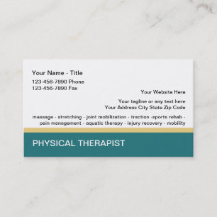 Cartes de visite modernes et simples pour physioth