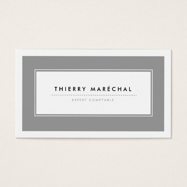 Cartes de Visite Modernes Gris (Devant)