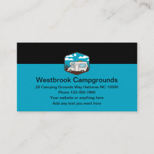 Cartes de visite modernes pour campings