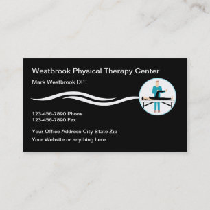 Cartes de visite modernes pour clinique de physiot
