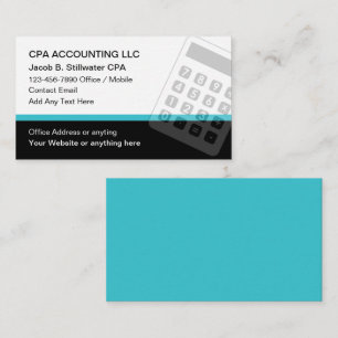 Cartes de visite modernes pour comptable CPA