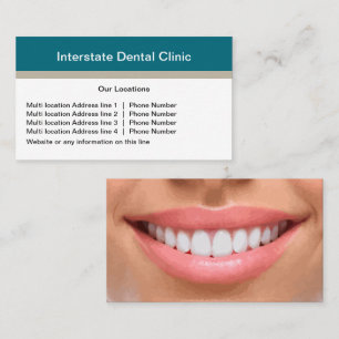 Cartes de visite modernes pour dentiste avec plusi