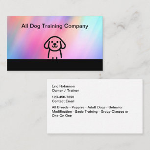 Cartes de visite modernes pour dressage de chiens