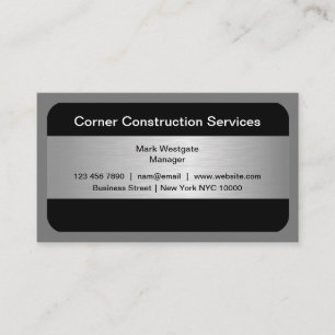 Cartes de visite modernes pour la construction