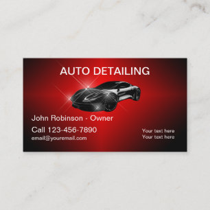 Cartes de visite modernes pour le detailing de voi