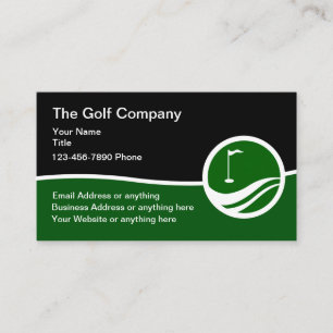 Cartes de visite modernes pour le golf Design