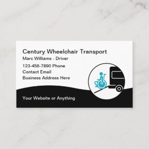 Cartes de visite modernes pour le transport médica