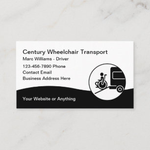 Cartes de visite modernes pour le transport médica
