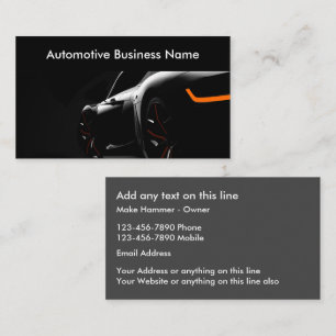 Cartes de visite modernes pour l'entreprise automo