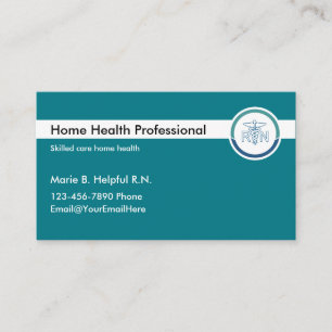 Cartes de visite modernes pour l'infirmière à domi