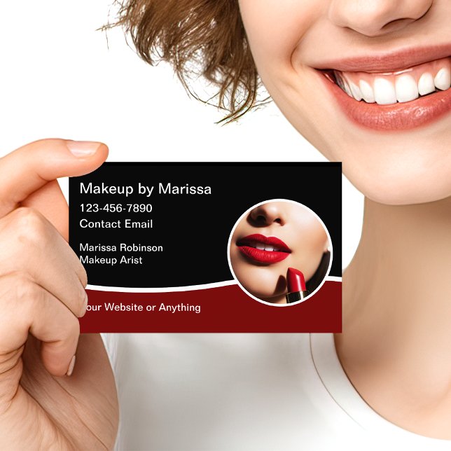 Cartes de visite modernes pour maquilleurs branché (Créateur téléchargé)