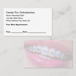 Cartes de visite modernes pour orthodontiste
