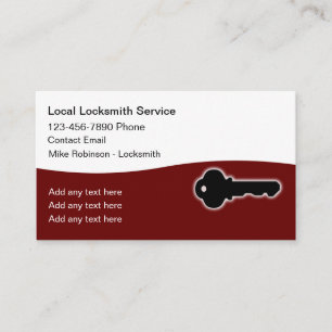 Cartes de visite modernes pour serrurier local