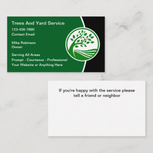 Cartes de visite modernes pour service d'arbre et 