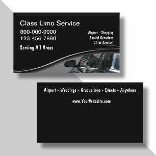Cartes de visite modernes pour service de voiture