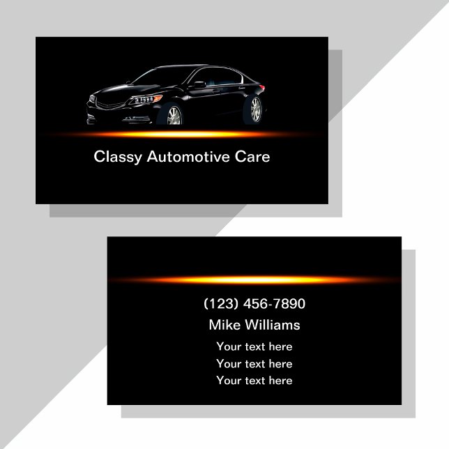 Cartes de visite modernes pour services automobile (Créateur téléchargé)