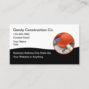 Cartes de visite modernes pour services de constru