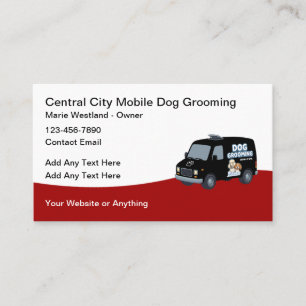 Cartes de visite modernes pour Toilettage de chien