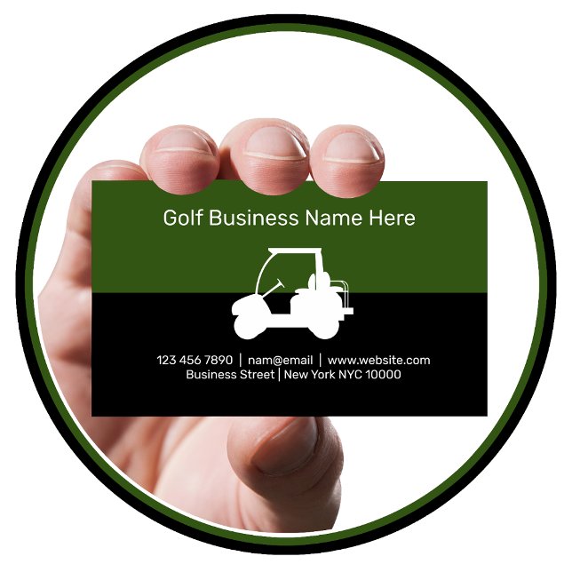 Cartes de visite modernes sur le thème de golf (Créateur téléchargé)