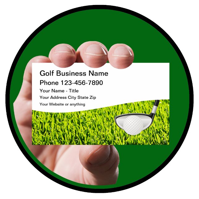 Cartes de visite modernes sur le thème du golf (Créateur téléchargé)