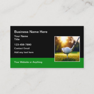 Cartes de visite modernes sur le thème du golf