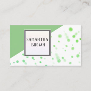 cartes de visite modernes vert printemps