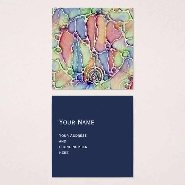 Cartes De Visite Modes de vie - Art neurographique Motif 1 (Devant & derrière)