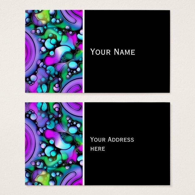 Cartes De Visite Modes de vie - Art Neurographique Motif 2 (Devant & derrière)