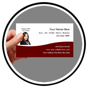 Cartes de visite modifiables avec photo pour agent