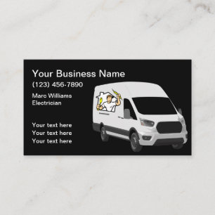 Cartes de visite modifiables de service d'électric