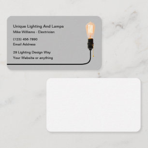 Cartes de visite modifiables Électricien Cool Desi