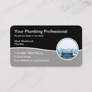 Cartes de visite modifiables pour service de plomb
