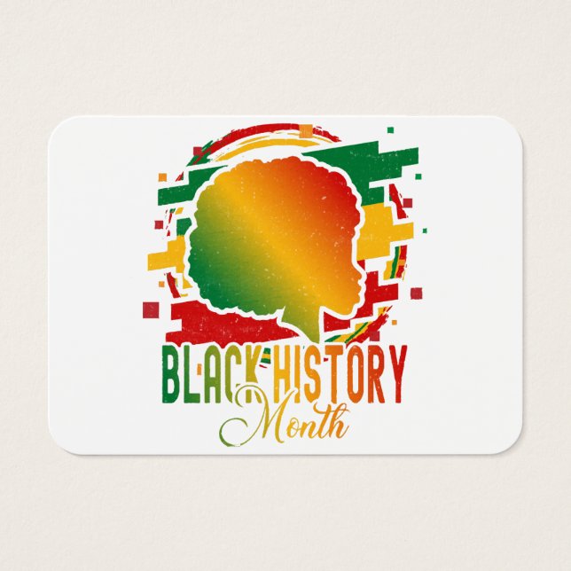 Cartes De Visite Mois de l'histoire des Noirs (Devant)