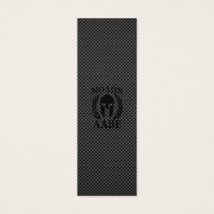 Cartes De Visite Molon Labe Warriors Laurels sur le carbone noir