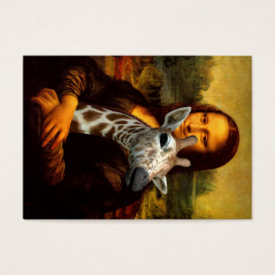 Cartes De Visite Mona Lisa aime les girafes