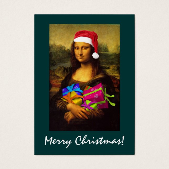 Cartes De Visite Mona Lisa Santa Claus (Devant)