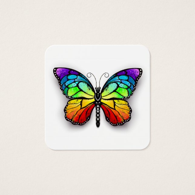 Cartes De Visite Monarque papillon arc-en-ciel (Devant)